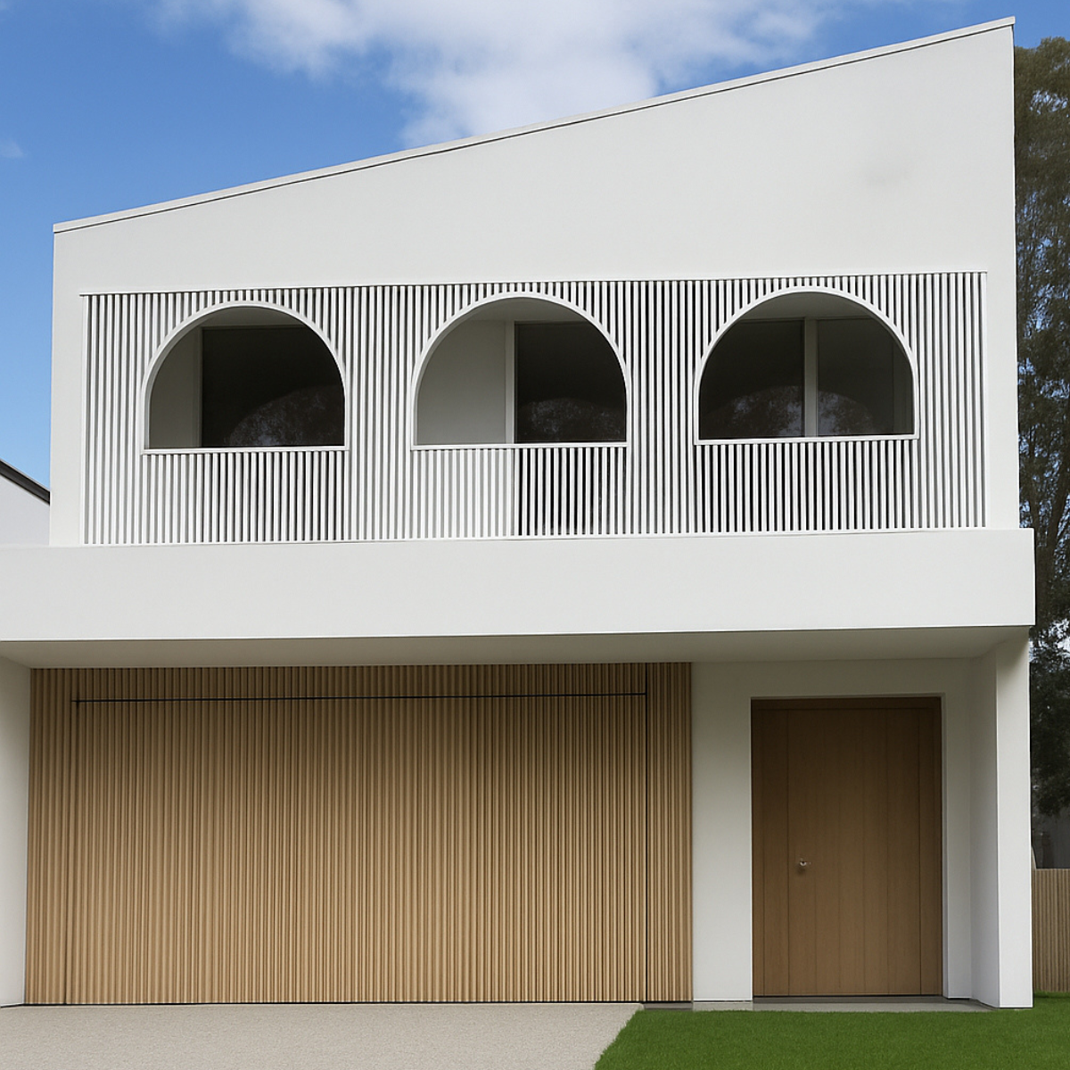 Danmar Barn Panel garage door with horizontal whalers